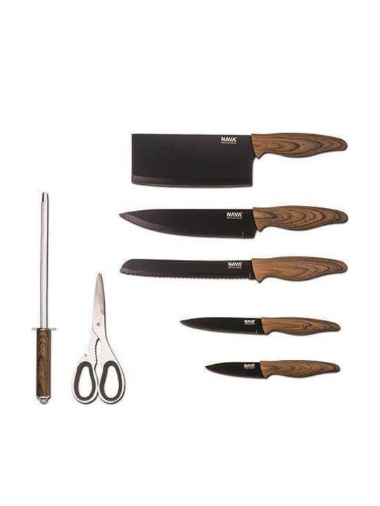 Nava Knife Set with Block from Stainless Steel 7pcs