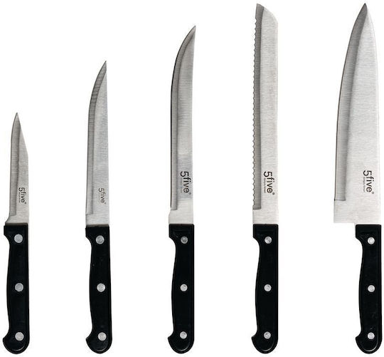 Atmosphera Knife Set with Block from Stainless Steel