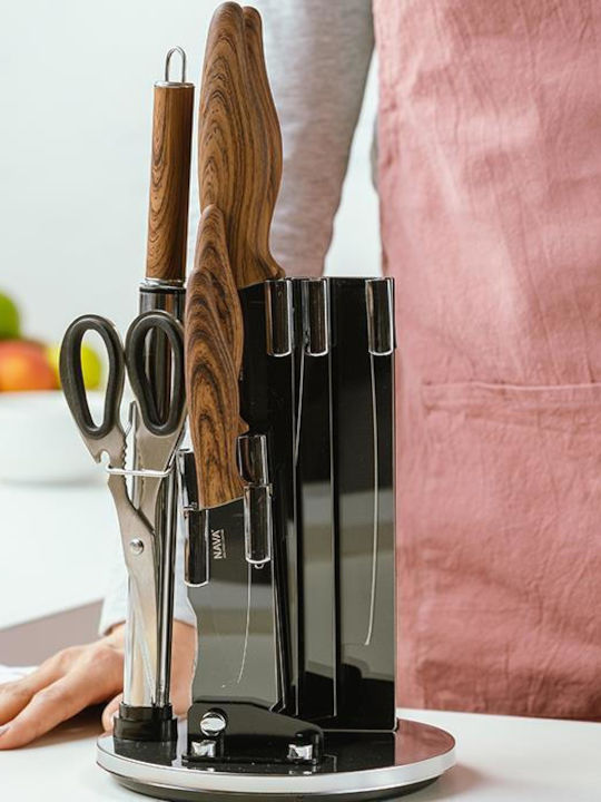 Nava Knife Set with Block from Stainless Steel 7pcs