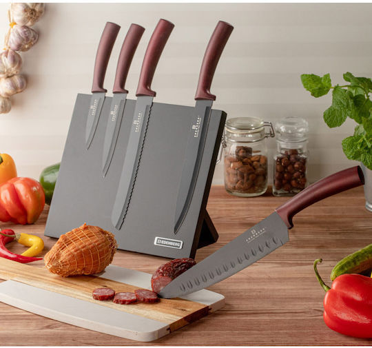 Edenberg Knife Set with Block from Stainless Steel 5pcs