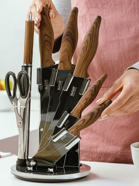 Nava Knife Set with Block from Stainless Steel 7pcs