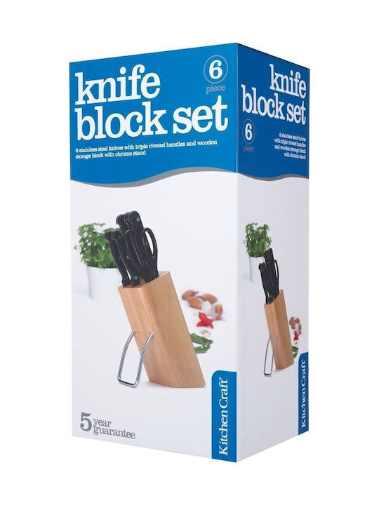 Kitchen Craft Messerset mit Block aus rostfreiem Stahl