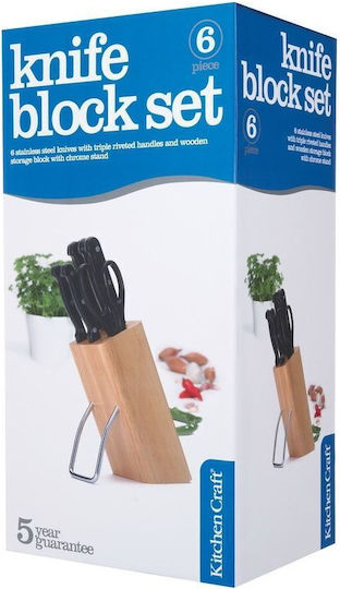 Kitchen Craft Knife Set with Block from Stainless Steel