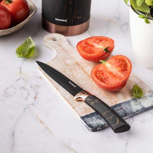 Klausberg Kinghoff Messer Set mit Sockel aus Rostfreiem Stahl 5 Stück