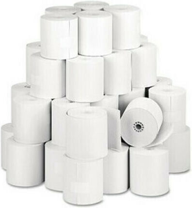 All About Office Thermische Kassenrollen Registrierkasse Π80xΔ80mm mit Länge 65m 55gr/m² 50Stück