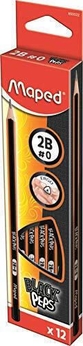 Maped Black Peps Set de 12 Creioane 2B Portocaliu