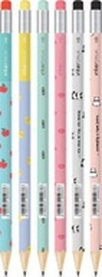 interDRUK Sweet Girl Pencil HB Set with Eraser 72pcs (Μiscellaneous Designs/Colors)