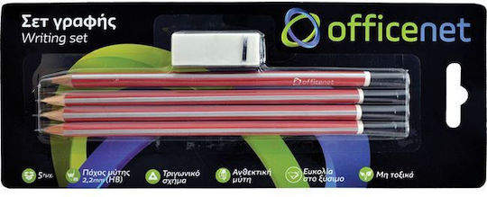 Officenet Set von 5 Bleistiften HB Rot