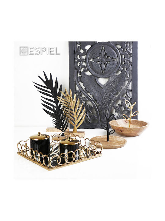Espiel Decorative Vase Black 10x10x9cm