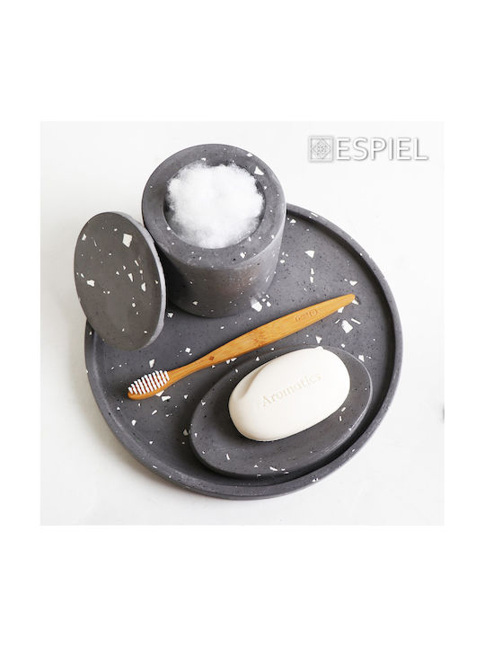 Espiel Decorative Vase Gray 13x13x9cm