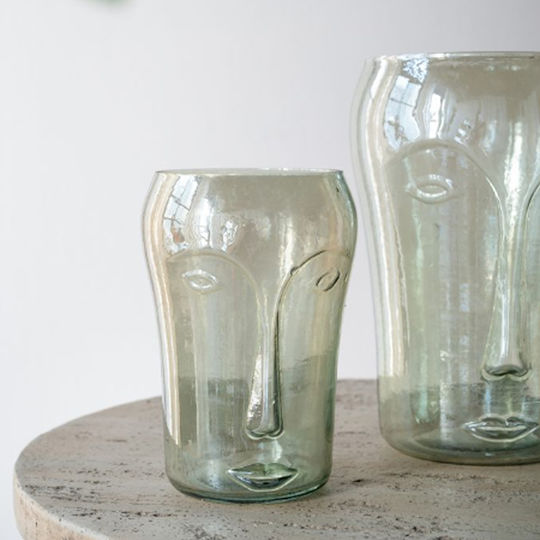 Artekko Decorative Vase Face Beige 20x20x28cm