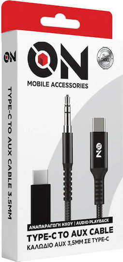 Cablou Audio Aux 3,5mm Type-C Negru 1m On Mobile Accessories 1 Bucată