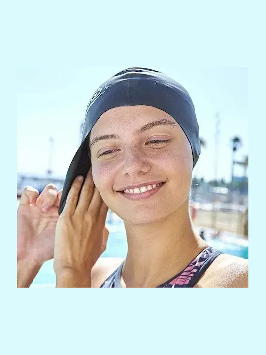 Silicone Swimming Cap Zoggs 38738-3 10-194 Waterproof Easy Comfortable To Wear One Size Black Summer 06