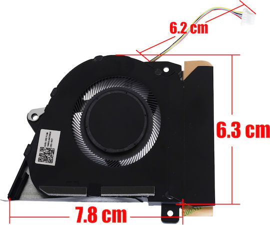 Ανεμιστηράκι Laptop Cpu Cooling Fan Asus Rog Zephyrus G14 2021 Ga401q Ga401qc Ga401qe Ga401qh Ga401qm Ga401qec-k2064t Ga401qec Ga401ihr Ga401hr 13nr05s0ap0101 Dfsck22d05883k Fn58 Fnnw 4pin Κωδ.81583