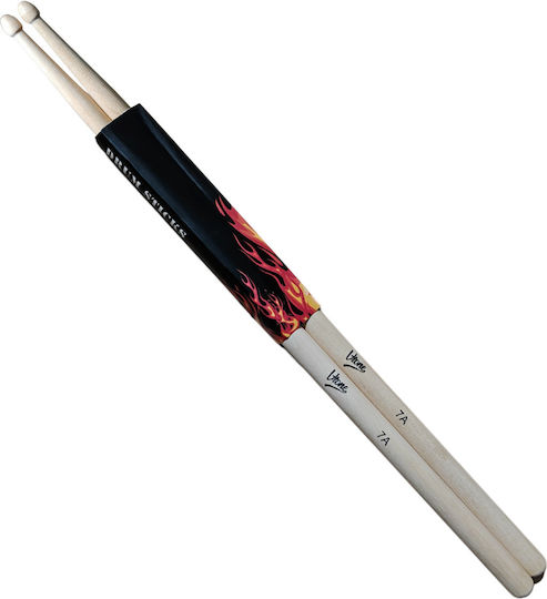 V-tone Ds 7a Drumsticks Maple Wood Natural Lightweight Set 2 Pcs Set 2 Drumsticks Drums 7a