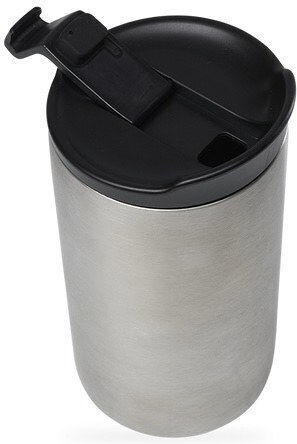 Qwetch Stainless Steel Thermos Bottle BPA Free 470ml Gray with Straw and Handle