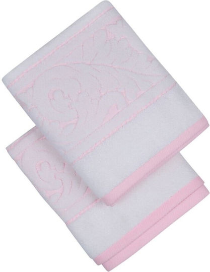 Hobby Home Pânză De Față 50x90cm Alb/Roz 2 Bucăți Greutate 560gr/m²