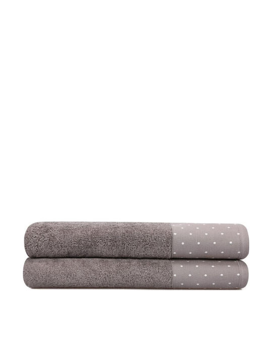 Şaheser Set De Prosoape De Baie 2 Buc Maro Greutate 510gr/m²