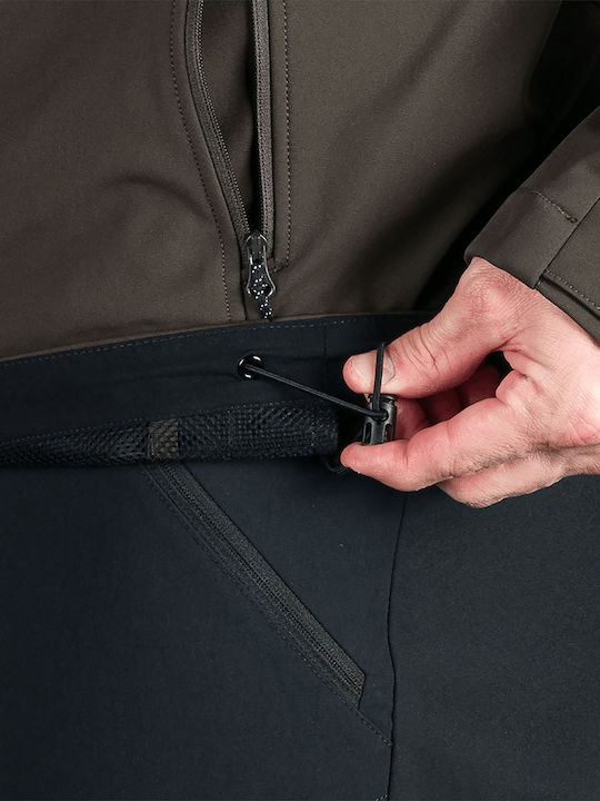 Χειμωνιάτικο Μπουφάν Softshell Αδιάβροχο και Αντιανεμικό Καφέ