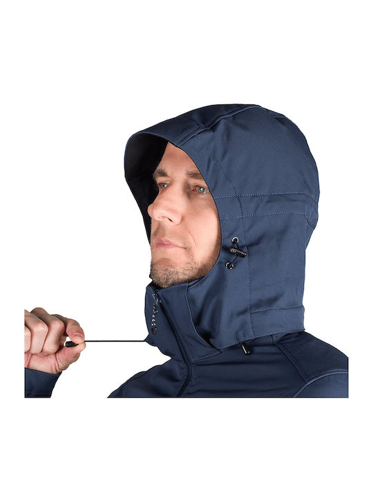 Winter Jacke Softshell Wasserdicht und Winddicht Blau