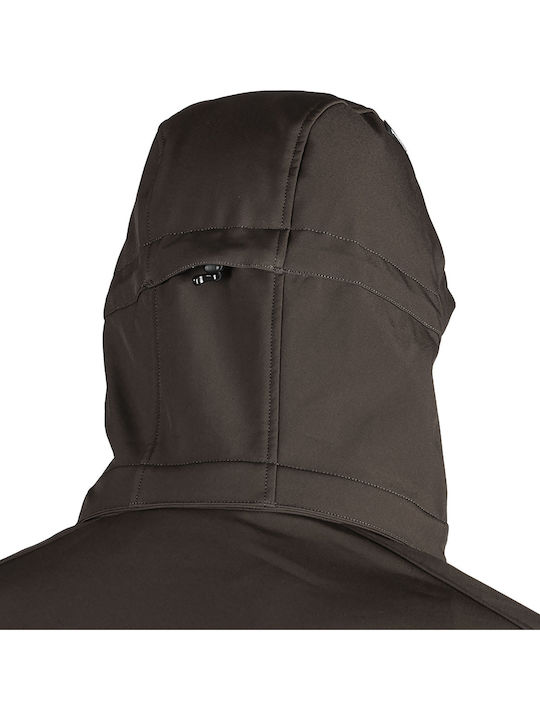 Χειμωνιάτικο Μπουφάν Softshell Αδιάβροχο και Αντιανεμικό Καφέ