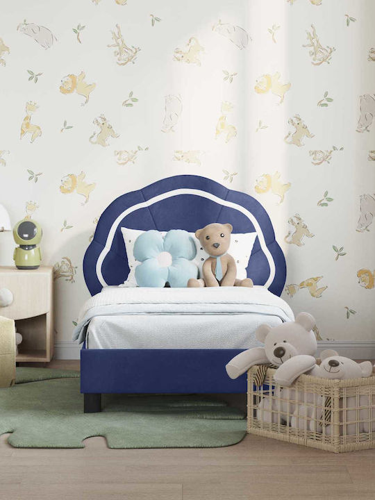 Kinderbett Einzel Blau für Matratze 83x148cm