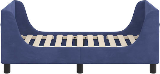 Kinderbett Einzel Blau für Matratze 76x145cm