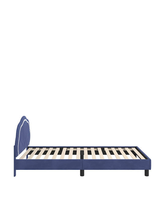 Pat Pentru Copii Single Albastru Pentru Saltea 93.5x208cm
