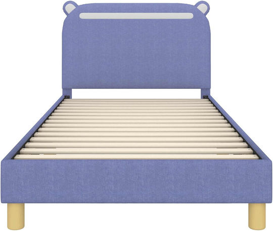 Kids Bed Single Blue for Mattress 84x208cm