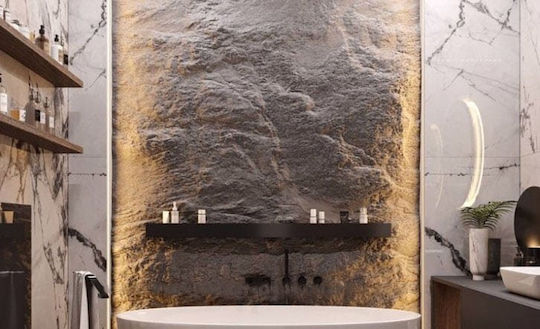 Panouri Decorative 3D Pentru Perete Cu Adeziv Alb 120x60cm