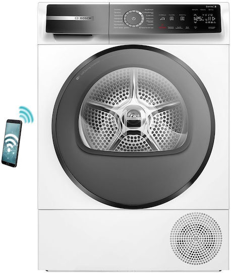 Bosch Serie 8 Στεγνωτήριο 9kg με Αντλία Θερμότητας