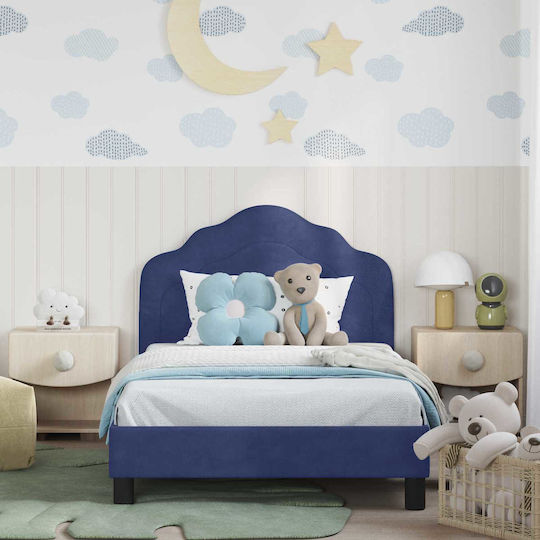 Kinderbett Einzel Blau für Matratze 94x198cm