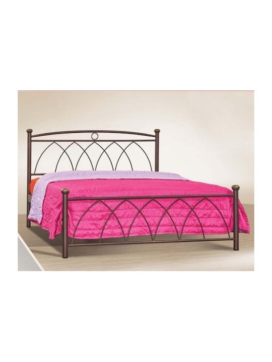No 23 Metal Bed Semi-Double Bronze for Mattress 120x190cm