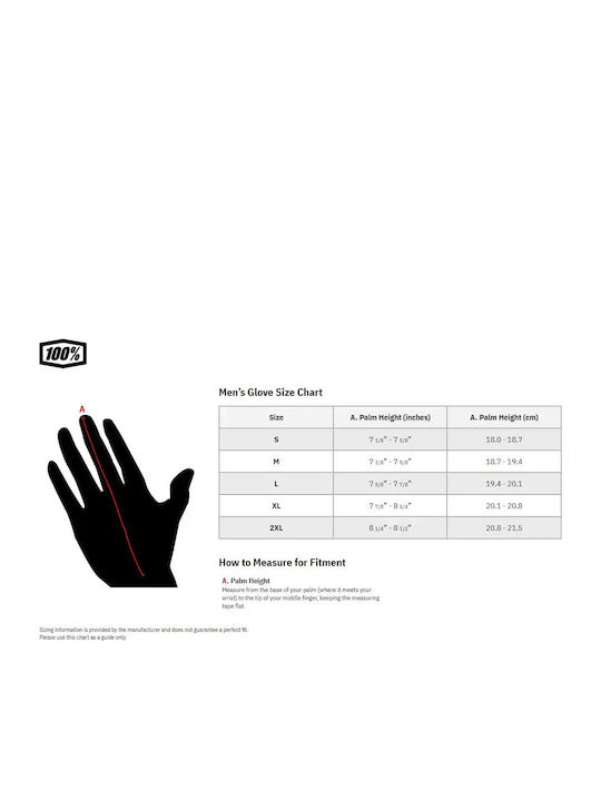 100% MX Ridefit Summer Men's Motocross Gloves Black