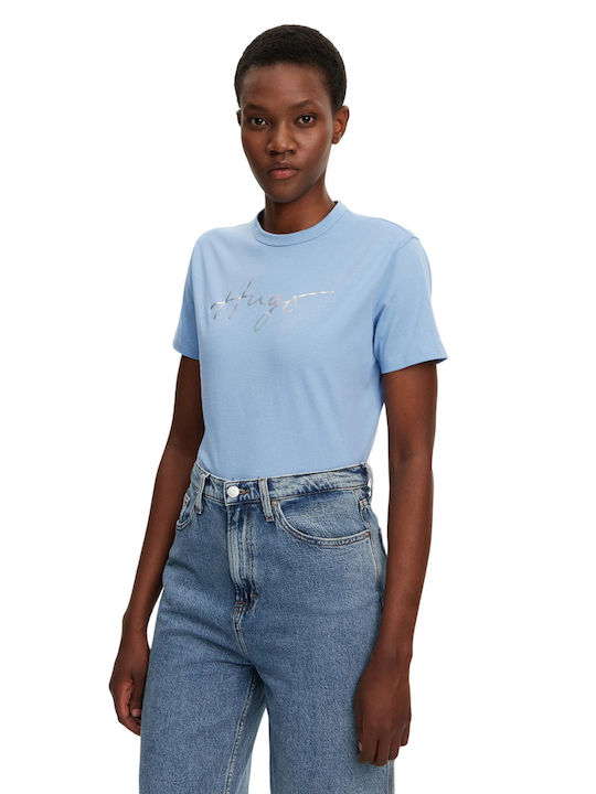 Дамска T-shirt Светлосиньо Пастелно