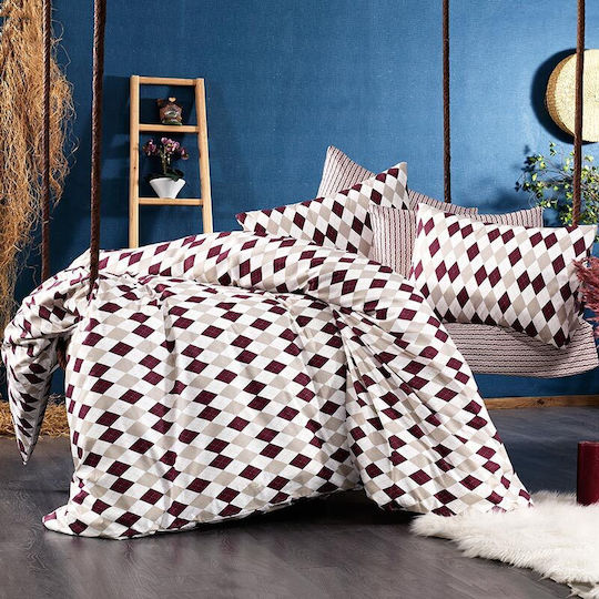 Dimcol Diamond Σετ Υπέρδιπλο 4τμχ 220x240εκ. 326 Burgundy
