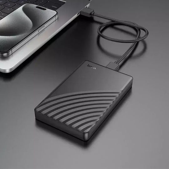 Hoco Твърд диск кутия 2.5" SATA III с връзка SATA / USB 3.0 в Черен цвят