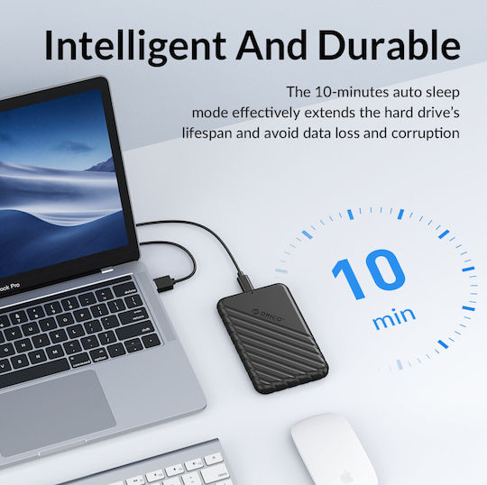 Orico 25pw1-c3-bk Кутия Usb3.2 2.5 Инча Usb Type-c Конектор 130x80x15mm Черен