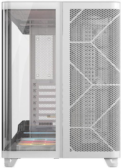 Corsair AIR 5400 RS-R ARGB Геймърско Midi Tower Компютърна Кутия със Страничен Прозорец Бяла