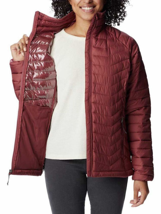 Powder Lite Kurz Damen Puffer Jacke Beetroot