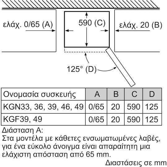 Bosch Ψυγειοκαταψύκτης 282lt Total NoFrost Υ176xΠ60xΒ66εκ. Inox KGN33NLEB