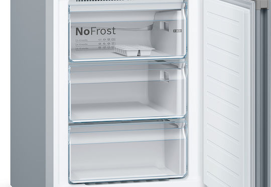Bosch Ψυγειοκαταψύκτης 368lt Total NoFrost Υ203xΠ60xΒ66εκ. Metal Look KGN39VLEB