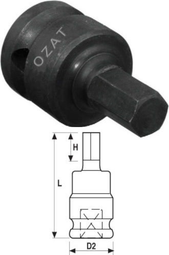 Cap Priză Impact 3/4'' Profil Hexagonal Exterior Piesă Unică 1/2'' Standard