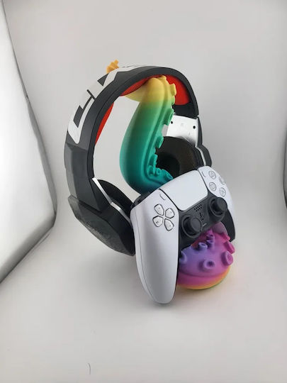 3D Rezerva Βάση για 1 χειριστήριο PS5 Πολύχρωμη RZV-DOR-3D-192