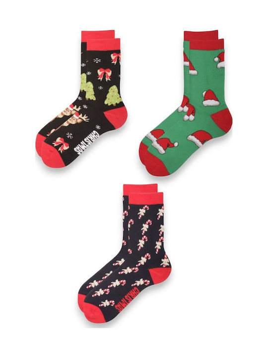 Soma Socks Γυναικείες Χριστουγεννιάτικες Κάλτσες Πολύχρωμες 2Pack