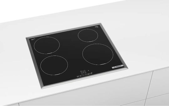 Bosch Serie 4 Induction Cooktop With Frame Autonomous with Child Lock Function 58.3x51.3εκ.