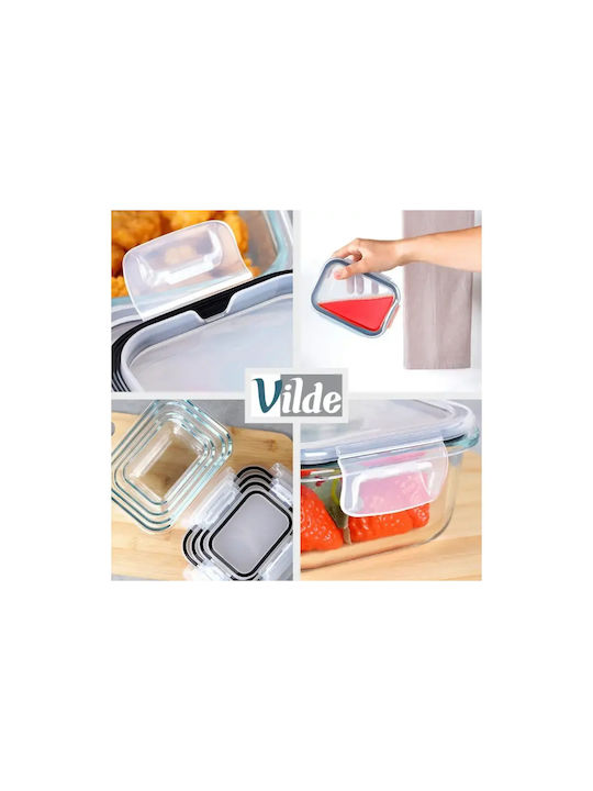 Vilde Δοχείο Φαγητού Γυάλινο Διάφανο 370ml