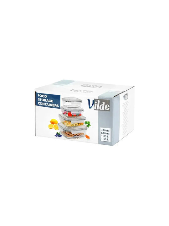 Vilde Δοχείο Φαγητού Γυάλινο Διάφανο 370ml