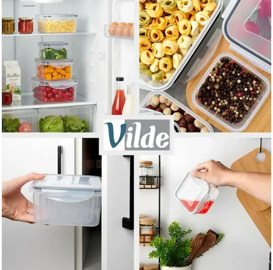Vilde Set of Transparent Plastic Lunch Boxes 4 Pieces