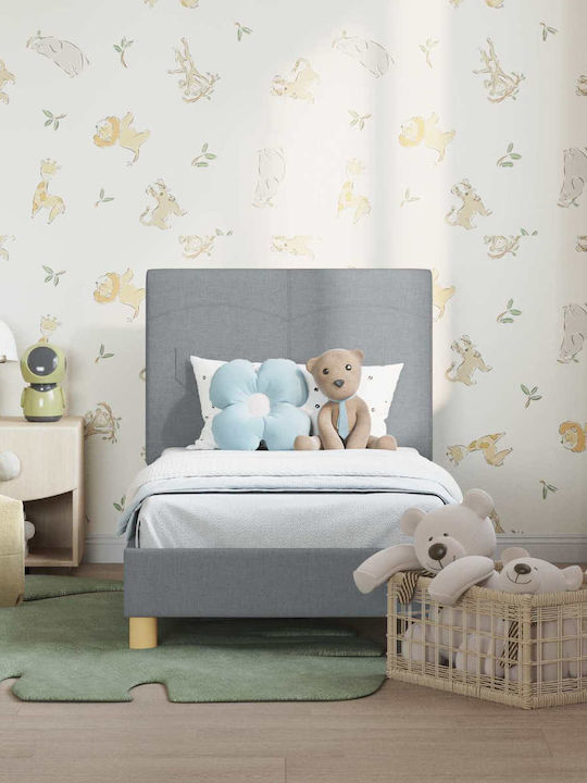 Kinderbett Einzel Grau Für Matratze 79x148cm